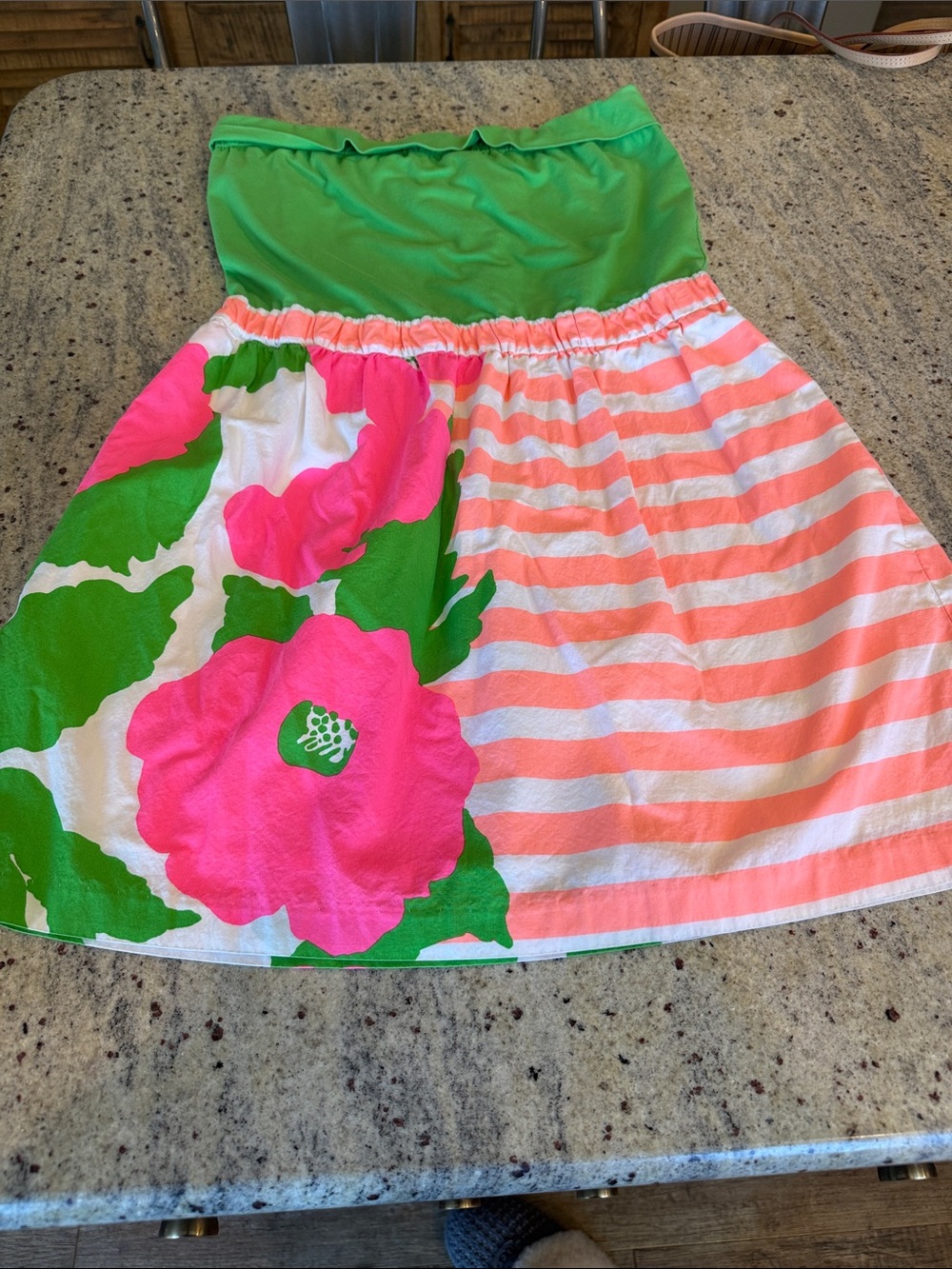 Vintage Lilly Pulitzer, size large strapless dress.